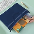 thumbnail image 1 of Kumdkd A4 Waterproof Zipper Pouch, 13.19x9.65in Double Pocket Foldable Document Holder with Handle, Oxford Cloth File Bag for Travel, Office, Multicolor, 1 of 6