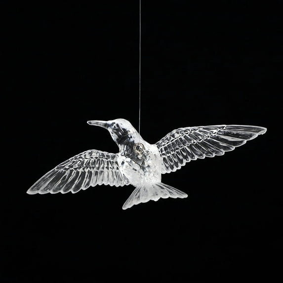 Kumdkd Acrylic Crystal Hummingbird Decoration under $5! Acrylic Hummingbird Hanging Decoration, Wedding Mobile Ornament, Transparent Crystal Bird for Ceiling, Nursery, Party Decor