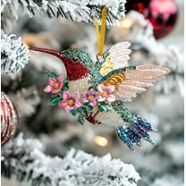 Kumdkd Acrylic Hummingbird Pendant Sun Catcher - Colorful Light Reflecting Window Decor for Patios & Holiday Trees (Nature-Inspired Gift)
