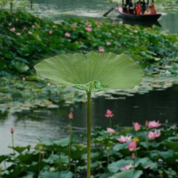 Kumdkd Artificial Lotus Flowers Decor - Realistic Pink Water Lilies for Buddha Altar, Fish Tank & Home Decor - Fade-Proof Silk Fabric Floral Arrangement (1PC)