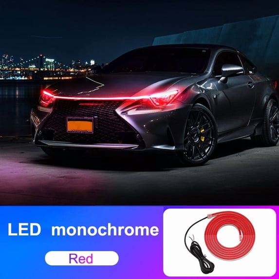 Kumdkd Automotive Engine Hood Gap LED Light Strip, Under Hood Lighting Kit with Adhesive, Waterproof Bright White LED Bar for Car Truck Engine Bay