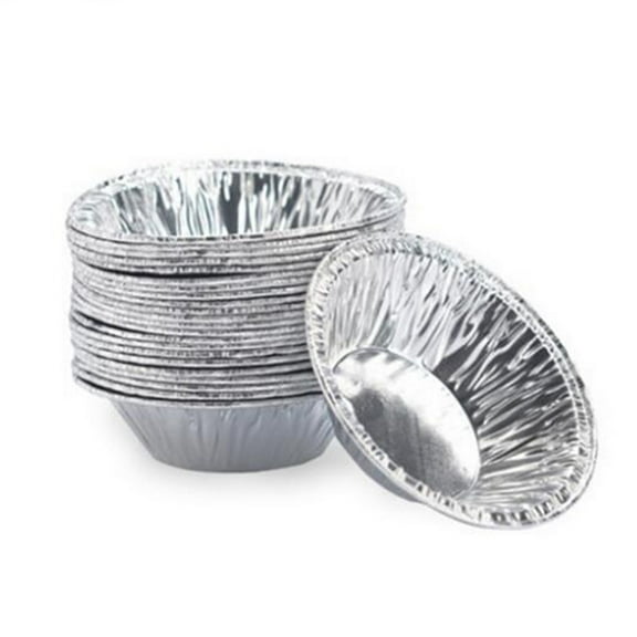 Kumdkd 100 PCS Aluminum Foil Mini Pans, Pie Pans Disposable, Great for Baking Tarts, Quiche, Pudding, etc.