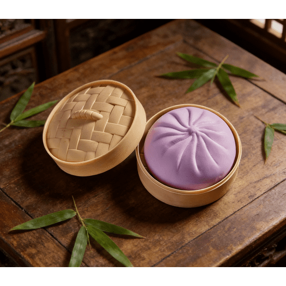 Kumdkd Big Bun Squeeze Toy, Realistic Imitation Bread Stress Relief Ball, Hand Strengthener & Fidget Toy for Adults & Kids, Portable Silicone Stress Reliever for Anxiety, Focus, Music Therapy