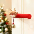 thumbnail image 1 of Kumdkd Brown Christmas Door Handle Covers, Plush Polyester Door Knob Decorations, Easy Slip-On Festive Gloves for Home Cabinet & Entry Doors, Reusable Holiday Decor, 7.28x2.17x1.18in Set of 1, 1 of 6