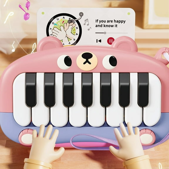 Kumdkd Children's Multi-Functional Electronic Piano Toy - Finger Exercise, Puzzle Enlightenment & Parent-Child Interactive Musical Instrument (Green/Red/Brown)