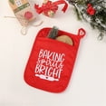thumbnail image 1 of Kumdkd Christmas Baking Kit with Insulated Oven Mitts and Placemats, Festive Holiday Heat Resistant Cooking Set, Portable Baking Accessories Gift for Bakers, Christmas Themed Kitchen Insulation Set, 1 of 2