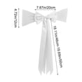 thumbnail image 1 of Kumdkd Christmas Bow Chair Decoration, 18.8" Stretchable Ribbon for Holiday Party Decor, Easy Install Floating Bow for Dining Chairs, Wedding, Christmas Tree Accent(Chair Cover Not Included), 1 of 4