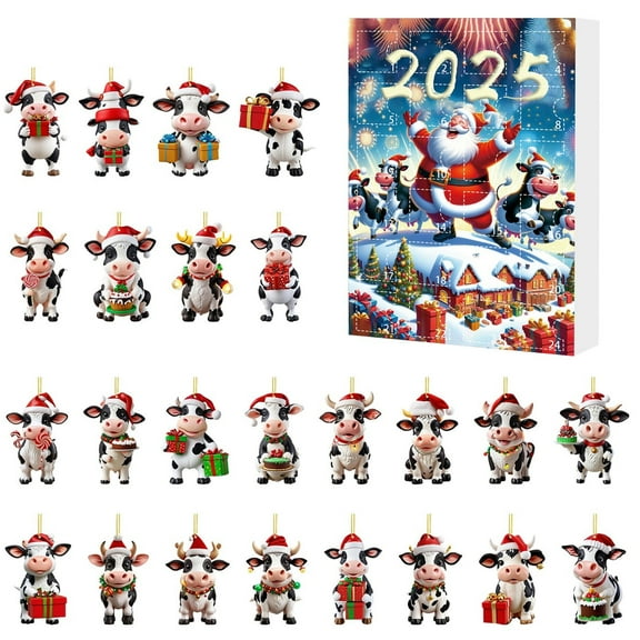 Kumdkd Christmas Countdown Calendar - Acrylic Advent Calendar with Cute Panda Design, Holiday Gift for Family & Friends