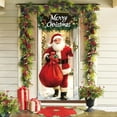 thumbnail image 1 of Kumdkd Christmas Door Cover Curtain Banners Santa Claus Outdoor Hanging Fabric Holiday Decorations for Home Party Gifts, 1 of 6
