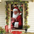 thumbnail image 1 of Kumdkd Christmas Door Cover Curtain Banners Santa Claus Outdoor Hanging Fabric Holiday Decorations for Home Party Gifts, 1 of 6
