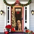 thumbnail image 1 of Kumdkd Christmas Door Cover with Santa & Dog Pattern - 35.43x70.87in Polyester Holiday Decor for Doors, Walls & Tables | Easy to Hang | Festive Party Decoration, 1 of 6