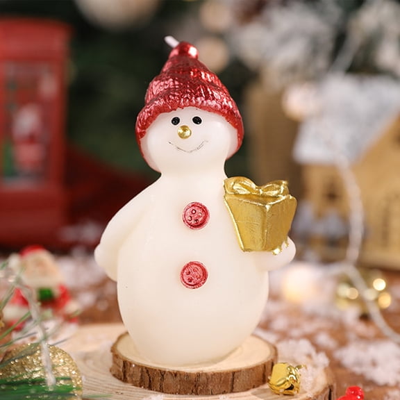 Kumdkd Christmas Scented Candle Santa Claus Shape, Holiday Soy Blend Wax Candles for Home Decor, Multicolor Festive Table Centerpiece, Gift Idea, 3.7x2.1x1.7in