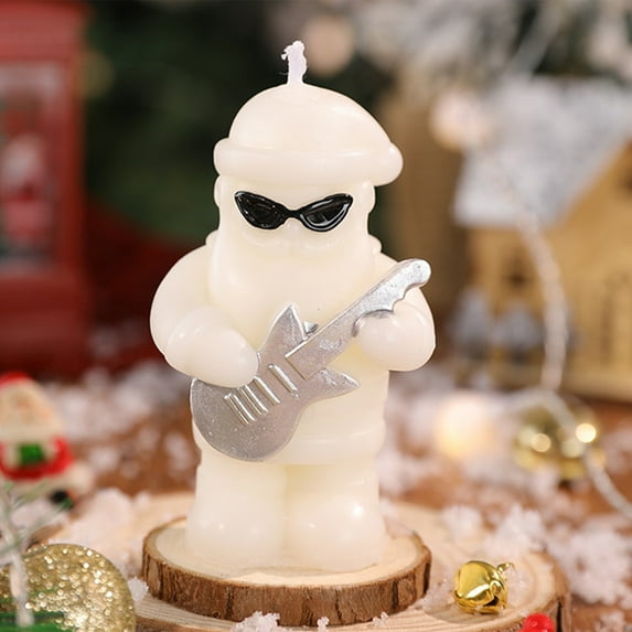 Kumdkd Christmas Scented Candle Santa Claus Shape, Holiday Soy Blend Wax Candles for Home Decor, Multicolor Festive Table Centerpiece, Gift Idea, 3.7x2.1x1.7in