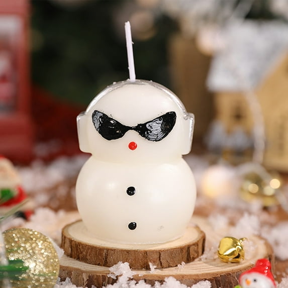 Kumdkd Christmas Scented Candle Santa Claus Shape, Holiday Soy Blend Wax Candles for Home Decor, Multicolor Festive Table Centerpiece, Gift Idea, 3.7x2.1x1.7in