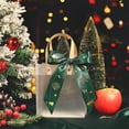 thumbnail image 1 of Kumdkd Christmas Transparent Hand-held Gift Bag with Gold Handle, 9.84x7.87 Inch Reusable Plastic Gift Box for Christmas Eve Apples, Candy, Toys, Holiday Party Favor Bags, Creative Souvenir Hand Bag, 1 of 6