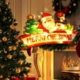 thumbnail image 1 of Kumdkd Christmas Window Hanging Lights, 1-Piece Double Sided Acrylic Lighted Decor Set with Santa, Snowman, Reindeer, Tree for Indoor Outdoor Holiday Decoration, Battery Powered Window Stickers, 1 of 2