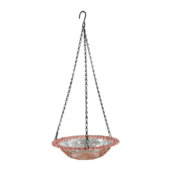 Kumdkd Clear Acrylic Bird Feeder with Drainage - 2-in-1 Outdoor Hanging Feeder & Bird Bath for Cardinals/Finches (Squirrel Proof, 1.5qt Capacity)