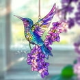 thumbnail image 1 of Kumdkd Colorful Hummingbird Sun Catcher - 8 Inch Rainbow Window Pendant for Garden, Patio Decor, Boho Home Accessories & Mother's Day Gifts (Handmade Floral Design), 1 of 7