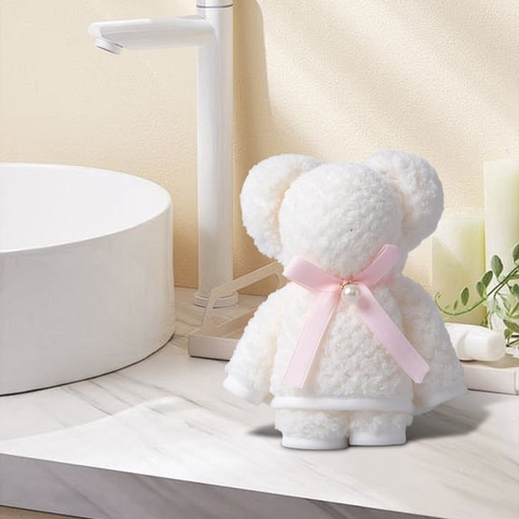 Kumdkd Cute Bear Towel Gift Set, Soft Coral Velvet Hooded Towel for Baby & Kids, Adorable Gift Box for Birthdays, Baby Showers, Christening