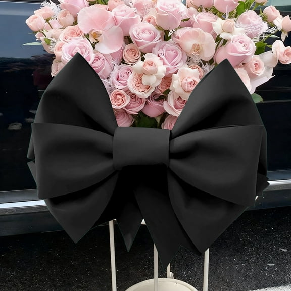 Kumdkd DIY Bowknot Material Kit | EVA Christmas Party Set | Black (11.8"x13.7") | Easy Assembly & Reusable | Perfect for Home/Storefront Decor | Holiday Crafting Gift‌