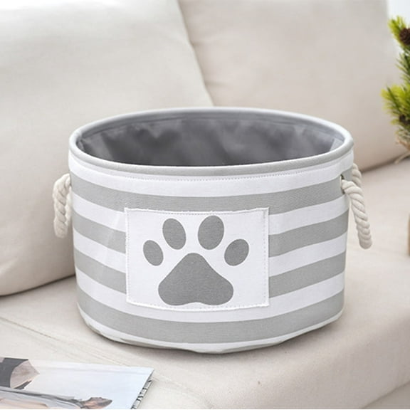 Kumdkd Dog Toy Bin Large Storage Basket Fabric Material Foldable Storage Basket Home Clothing Toys Miscellaneous Storage Basket