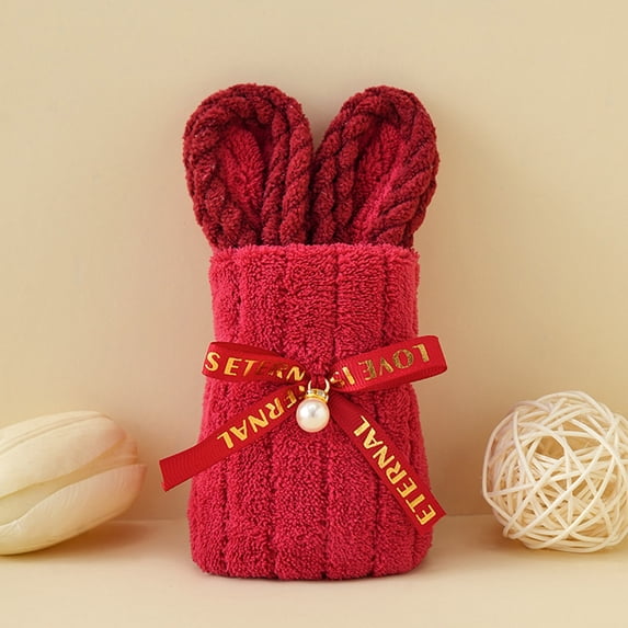 Kumdkd Doll Shaped Children's Towel 19.68x7.87 Inch, Soft Velvet Handheld Gift Towel for Kids, Baby Shower Party Favor, Birthday Gift, Bath & Playtime Accessory