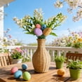 thumbnail image 1 of Kumdkd Easter Foam Eggs & Floral Arrangement, 10.23x3.93in Multicolor Tabletop Centerpiece, Lightweight Plastic Easter Decor for Table Wall Mantel, Reusable Spring Party Decor, 1 of 6