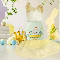 Kumdkd Easter Princess Pet Skirt - Soft Cloth Dog Clothes for Small Breeds, All-Season Wear, Cute Home Decor, Lightweight