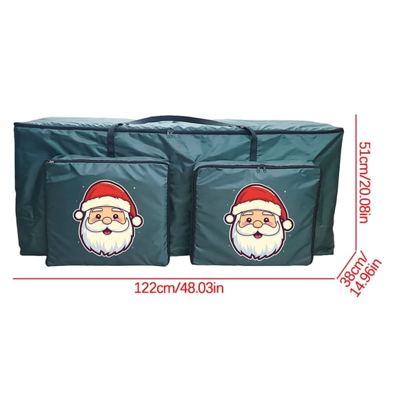 Kumdkd Extra Large Christmas Tree Storage Bag, 48x20x15in Heavy-Duty Artificial Tree Cover with Double Zipper, Water-Resistant Holiday Organizer for Garage, Attic, & Decor Protection