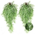 thumbnail image 1 of Kumdkd Fake Hanging Plants 1 Pc Artificial Hanging Plants Fake Ivy Vine Faux Pothos Vines Artificial Ivy Leaves Greenery Plant for Room Patio Home Indoor Outdoor Shelf Wall Garden Decor(No Baskets), 1 of 7