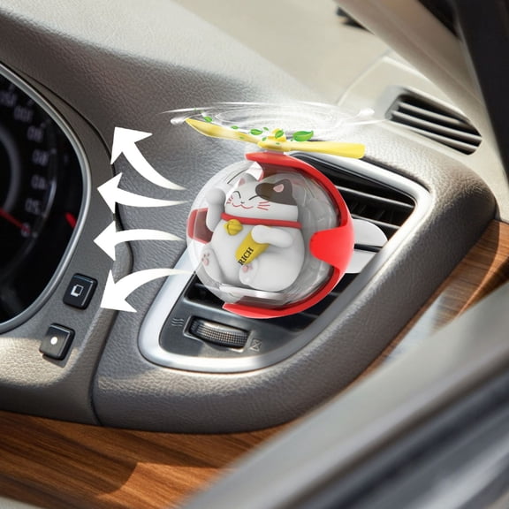 Kumdkd Flying Ball Car Air Freshener - Vent Clip Aromatherapy Decor with Long-Lasting Fragrance, Unique Spinning Design Gift for Car Lovers
