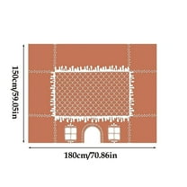 Kumdkd Gingerbread House Christmas Tablecloth - Waterproof Polyester, Interactive Play Space for Kids, Holiday Party Photo Prop, Festive Dining Decor‌