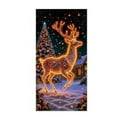 thumbnail image 1 of Kumdkd Glow in the Dark Christmas Door Cover, Fluorescent Santa Tree Wall Hanging 180x90cm, Luminous Holiday Decor for Parties, Indoor Outdoor All-Weather Festive Backdrop with Snowflakes Reindeer, 1 of 1