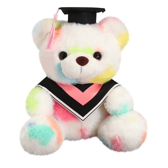 Kumdkd Graduation Plush Bear, Stuffed Animal Graduation Gift 2025, Stuffed Plush Toy with Cap Kindergarten Graduation Gift For Girls, Graduation Doll, Personalized Graduation Bear(Pink)