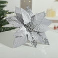 thumbnail image 1 of Kumdkd Gray Sequin Christmas Flower – 13.39" Velvet Luxury Holiday Decor for Tree, Mantel & Gift Wrapping, 1 of 6