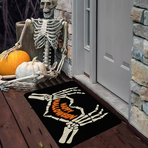 Kumdkd Halloween Doormat - Non-Slip Welcome Mat for Front Door Decor, Trick-or-Treat Greetings & Porch Displays | Durable Outdoor/Indoor Entry Rug