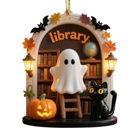 Kumdkd Halloween Ghost Ornaments Set - 3.15" Spooky Tree Decorations, Unbreakable Hanging Decor for Home, Party, Grave Markers