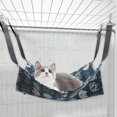 thumbnail image 1 of Kumdkd Hammock for Cats, Hanging Cat Bed, Cat Hammock for Cage with Adjustable Straps and Metal Hooks Double Sided Hanging Bed for Small Dogs Rabbits(Black), 1 of 6
