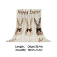 thumbnail image 1 of Kumdkd Happy Easter Blanket 70x40in, Flannel Bunny & Eggs Print Throw Blanket for Couch, Soft Lightweight Warm Decorative Afghan for Indoor Outdoor Use, Cozy Gift for Women Men, 1 of 5