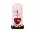 thumbnail image 1 of Kumdkd Heart Shaped Glass Dome Night Light with Preserved Rose, LED Romantic Valentine's Day Birthday Gift for Her, Blue Crystal Flower Lamp for Bedroom Decor, 8.66x4.52in, 1 of 5