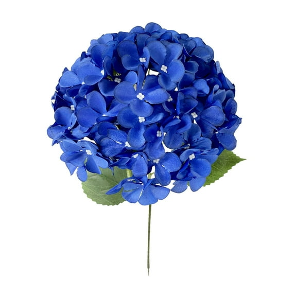 Kumdkd Hydrangea Artificial Flowers Pack of 1 Fake Hydrangeas Flower with 13'' Stems Realistic Silk Hydrangea for Wedding,Party,Home Room,Table Centerpieces,Spring Decor,Mother's Day(Blue)