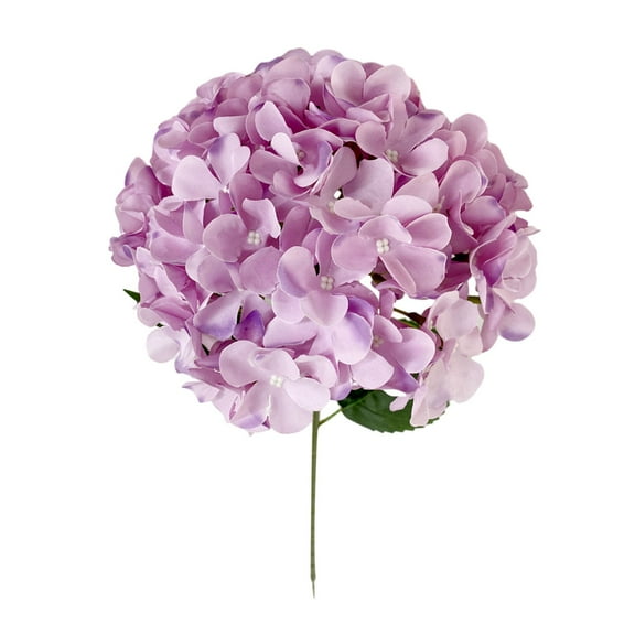 Kumdkd Hydrangea Artificial Flowers Pack of 1 Fake Hydrangeas Flower with 13'' Stems Realistic Silk Hydrangea for Wedding,Party,Home Room,Table Centerpieces,Spring Decor,Mother's Day(Purple)
