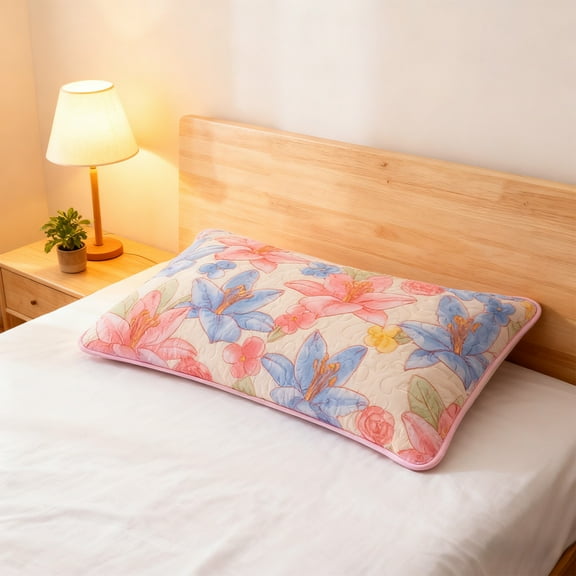 Kumdkd King Size Milk Fleece Pillowcase, 19x29" Winter Warm Flannel Pillow Cover, Bohemian Style Printed Pillowcase for Bedroom, Soft Polyester Pillow Case