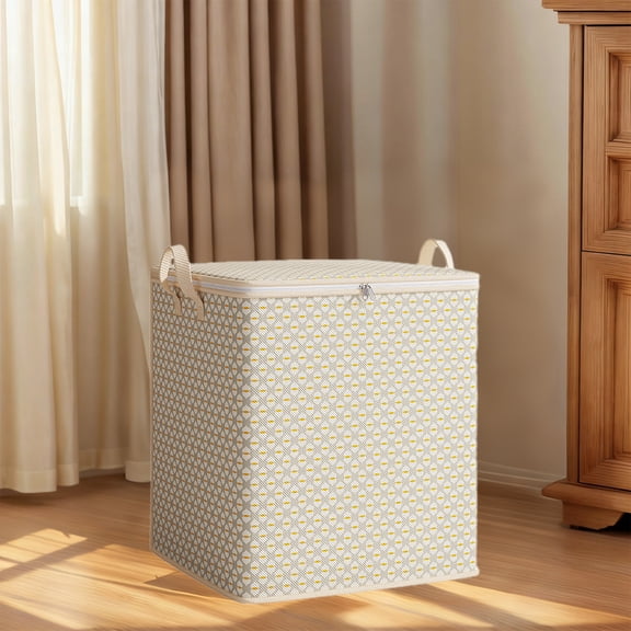 Kumdkd Large Capacity Storage Box 18.8x18.8x18.8in, Heavy Duty Moving Box for Clothes & Wardrobe Organization, Extra Strong 220L Plastic Container for Home Storage & Moving Supplies, Khaki