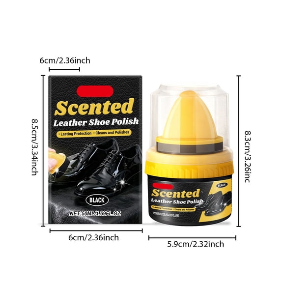 Kumdkd Leather Shoe Polish & Conditioner, 50ml Cream for Shoes, Bags, Jackets, Deep Cleaning, Moisturizing & Shining, Anti-Wrinkle, with Sponge Applicator, Ideal for Men's Leather Care