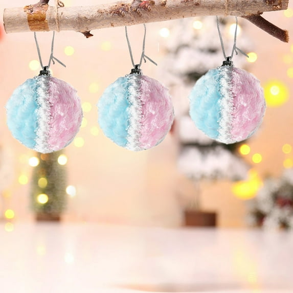 Kumdkd Light Blue Christmas Ball Decoration Garland Pendant Multicolor Polyester Ornament for Tree Party Arrangement Holiday Festive Decor‌