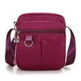 thumbnail image 1 of Kumdkd Lightweight Nylon Crossbody Bag for Women & Men – Multi-Compartment Medium Shoulder Bag with Adjustable Strap Casual, Travel, Gift(Purple), 1 of 9