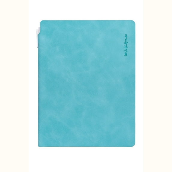 Kumdkd Luxury Leather A5 Notebook with Pen – Spiral-Free Water-Resistant Journal for Students & Professionals, Back-to-School Supplies, Business Planner (Mint Green, 8.1x6.3in)