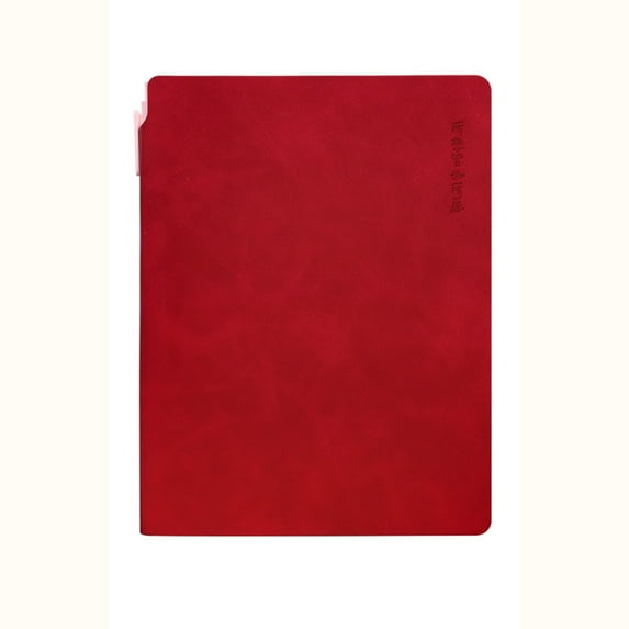 Kumdkd Luxury Leather A5 Notebook with Pen – Spiral-Free Water-Resistant Journal for Students & Professionals, Back-to-School Supplies, Business Planner (Red, 8.1x6.3in)