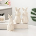 thumbnail image 1 of Kumdkd Mini Ceramic Rabbit Figurines, Porcelain Easter Bunny Decorations for Home, Tabletop Ornament, Tea Ceremony Pet, 1 of 4